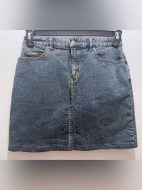 Caslon Blue Denim Mini Skirt